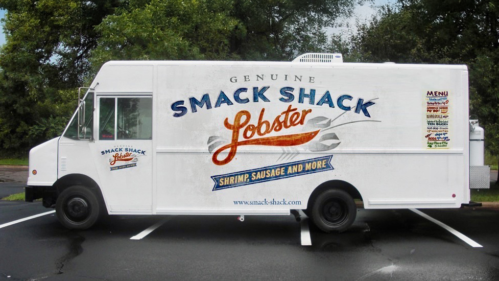 Smack Shack food truck serving lobster, shrimp, sausage and more